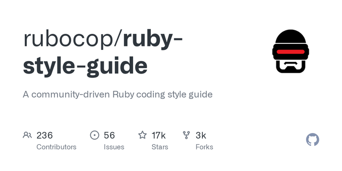 A community-driven Ruby coding style guide. Contribute to rubocop/ruby-style-guide development by creating an account on GitHub.